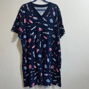 Dreams Co. Womens Graphic Sleep Night Gown 1X/2X